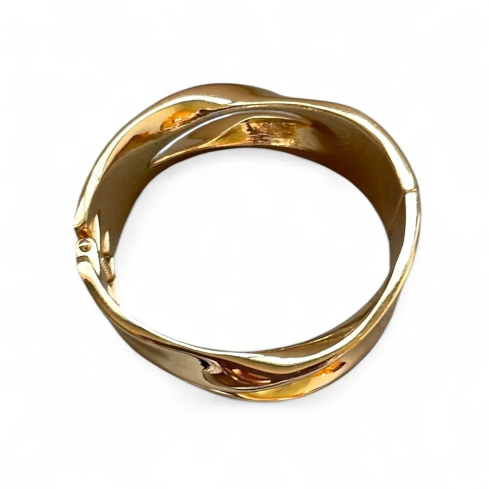 Elegant Gold-Tone Womens Cuff Bracelet
